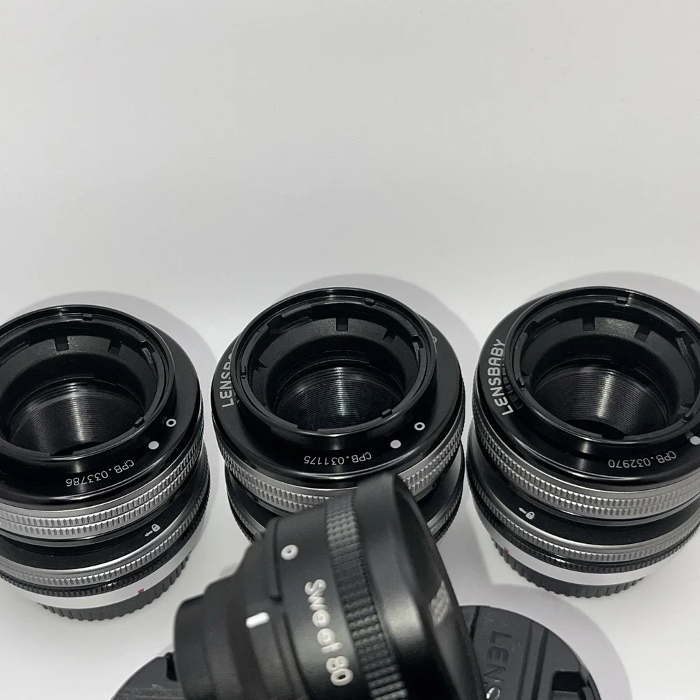 Lensbaby Swap Optic Set Sweet80 Sweet35 Soft‎ Focus2 Compsser Pro2 6 Piece Set